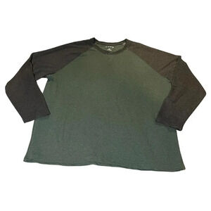 Orvis Classic Collection Shirt‎ Long Sleeve Baseball Green Raglan Men's XXL 2XL